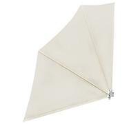 vidaXL Toldo Lateral de Balcón Plegable Lona de Sombra Pantalla de Privacidad de Terraza Crema 140x140 cm