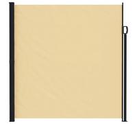 vidaXL Toldo Lateral retráctil Arena 500 x 200 cm Poliéster, Toldos retráctiles Modernos, rectangulares para Sombra, privacidad, división en jardín, protección contra Viento