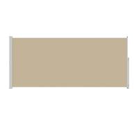 vidaXL Toldo Lateral retráctil Beige 300 x 180 cm Poliéster, Toldo Ajustable para Patio, toldo retráctil Moderno, Refugio de Sol y Pantalla de privacidad Flexible