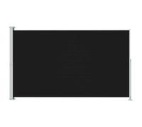 vidaXL Toldo Lateral Retráctil de Jardín Patio Separador Terraza Balcón Pantalla Solar Viento Enrollable Retroceso Automático Negro 180x300 cm