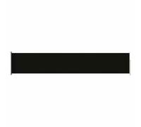 vidaXL Toldo Lateral Retráctil de Jardín Patio Separador Terraza Balcón Pantalla Solar Viento Enrollable Automático Negro 117x600 cm