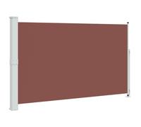 vidaXL Toldo Lateral Retráctil de Jardín Patio Separador Terraza Balcón Pantalla Solar Viento Enrollable Retroceso Automático Marrón 180x300 cm