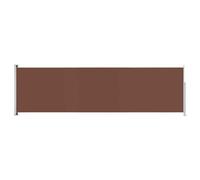 vidaXL Toldo Lateral Retráctil de Jardín Separador Terraza Balcón Pantalla Solar Viento Enrollable Función Retroceso Automático Marrón 180x600 cm