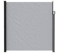 vidaXL Toldo Lateral retráctil Gris 300 x 220 cm Poliéster, Toldos retráctiles Modernos, rectangulares para Sombra, privacidad, división en jardín, protección contra Viento