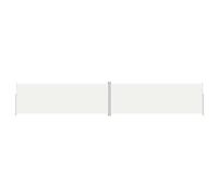 vidaXL Toldo Lateral Retráctil Jardín Separador Terraza Balcón Pantalla Solar Viento Enrollable Función Retroceso Automático Crema 220x1200 cm