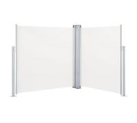 vidaXL Toldo Lateral Retráctil Jardín Separador Terraza Balcón Pantalla Solar Viento Enrollable Función Retroceso Automático Color Crema 140x600 cm