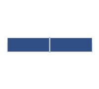 vidaXL Toldo Lateral Retráctil Jardín Separador Terraza Balcón Pantalla Solar Viento Enrollable Función Retroceso Automático Azul 220x1200 cm