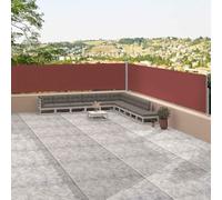 vidaXL Toldo Lateral Retráctil Jardín Separador Terraza Balcón Pantalla Solar Viento Enrollable Función Retroceso Automático Marrón 117x1200 cm