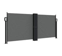 vidaXL Toldo Lateral Retráctil, Pantalla de Privacidad, Mosquitera Impermeable, Sombrilla para Jardín Balcón Patio Terraza, Gris Antracita 100x600 cm
