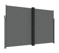 vidaXL Toldo Lateral Retráctil, Pantalla de Privacidad, Sombrilla Independiente, Mosquitera para Jardín Patio Balcón Terraza Porche, Gris Antracita