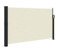vidaXL Toldo Lateral Retráctil, Pantalla de Privacidad, Toldo Resistente al Agua Rayos UV, Sombrilla para Jardín Patio Balcón, Crema