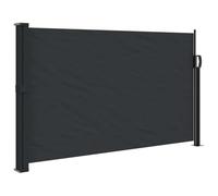 vidaXL Toldo Lateral Retráctil, Pantalla de Privacidad, Toldo Resistente al Agua Rayos UV, Sombrilla para Jardín Patio Balcón, Negro