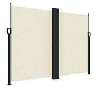 vidaXL Toldo Lateral Retráctil, Pantalla de Privacidad, Toldo Resistente al Agua Rayos UV, Toldo Lateral para Jardín Patio Balcón, Crema