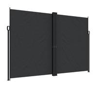 vidaXL Toldo Lateral Retráctil, Pantalla de Privacidad, Toldo Resistente al Agua Rayos UV, Toldo Lateral para Jardín Patio Balcón, Negro