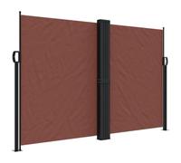 vidaXL Toldo Lateral Retráctil, Pantalla de Privacidad, Toldo Resistente al Agua Rayos UV, Toldo Lateral para Jardín Patio Balcón, Marrón