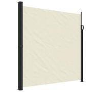 vidaXL Toldo Lateral Retráctil, Pantalla de Privacidad, Toldo Resistente al Agua Rayos UV, Toldo Lateral para Jardín Patio Balcón, Crema