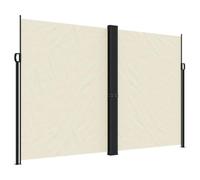 vidaXL Toldo Lateral Retráctil, Pantalla de Privacidad, Toldo Resistente al Agua Rayos UV, Toldo Lateral para Jardín Patio Balcón, Crema