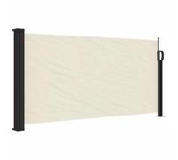 vidaXL Toldo Lateral Retráctil, Pantalla de Privacidad, Toldo Resistente al Agua Rayos UV, Toldo Lateral para Jardín Patio Balcón, Crema