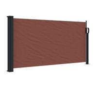 vidaXL Toldo Lateral Retráctil, Pantalla de Privacidad, Toldo Resistente al Agua Rayos UV, Toldo Lateral para Jardín Patio Balcón, Marrón