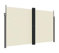 vidaXL Toldo Lateral Retráctil, Pantalla de Privacidad, Toldo Resistente al Agua Rayos UV, Toldo Lateral para Jardín Patio Balcón, Crema
