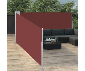 vidaXL Toldo Lateral Retráctil para Patio Pantalla de Mampara Parasol de Exterior Jardín Tela de Lona PU Marrón Soporte de Hierro 100x1000 cm