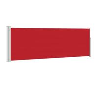 vidaXL Toldo Lateral Retráctil para Patio Pantalla de Terraza Mampara Parasol de Exterior Jardín Tela de Lona PU Rojo Soporte de Hierro 100x300 cm