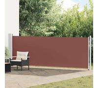 vidaXL Toldo Lateral Retráctil para Patio Separador Jardín Balcónv Solar Viento Enrollable Función Retroceso Automático Marrón
