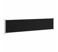 vidaXL Toldo Lateral Retráctil para Patio Separador Jardín Terraza Balcón Pantalla Solar Viento Enrollable Función Retroceso Automático Negro