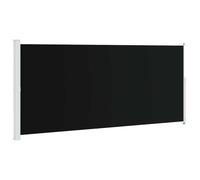 vidaXL Toldo Lateral Retráctil para Patio Separador Terraza Balcón Pantalla Solar Viento Enrollable Función Retroceso Automático Negro 220x500 cm