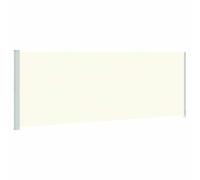 vidaXL Toldo Lateral Retráctil para Patio Separador Terraza Balcón Pantalla Solar Viento Enrollable Función Retroceso Automático Crema 220x600 cm