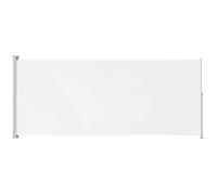 vidaXL Toldo Lateral Retráctil para Patio Separador Terraza Balcón Pantalla Solar Viento Enrollable Función Retroceso Automático Crema 220x500 cm
