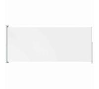 vidaXL Toldo Lateral Retráctil para Patio Separador Terraza Balcón Pantalla Solar Viento Enrollable Función Retroceso Automático Crema 200x500 cm