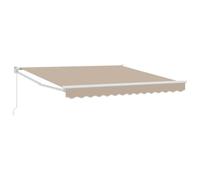 vidaXL Toldo Manual Retráctil Beige 350 x 250 cm Resistente a los Rayos UV Sombra Exterior Ajustable para Balcón Patio Fácil de Instalar Protección Moderna para Jardín