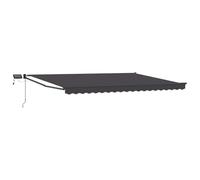 vidaXL Toldo Manual retráctil con Leds Antracita 4 x 3 m