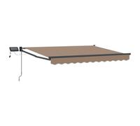 vidaXL Toldo Manual retráctil con Leds Topo 100% Poliéster y Aluminio