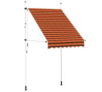 vidaXL Toldo Manual retráctil Naranja y marrón 150 cm