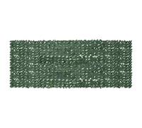 vidaXL Toldo para Balcón Parasol Pantalla Privacidad Malla Ocultación Patio Jardín Terraza Protección Impermeable con Hojas Verde Oscuro 400x150 cm