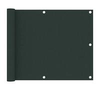 vidaXL Toldo para Balcón Parasol Pantalla Privacidad Malla Ocultación Patio Jardín Terraza Protección Impermeable Tela Oxford Verde Oscuro 75x300 cm