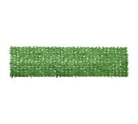 vidaXL Toldo para Balcón Parasol Pantalla Privacidad Malla Ocultación Patio Jardín Terraza Protección Impermeable con Hojas Verde 400x100 cm