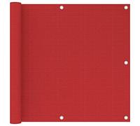 vidaXL Toldo para Balcón Parasol Pantalla Privacidad Malla Ocultación Patio Jardín Terraza Protección Impermeable HDPE Rojo 90x300 cm