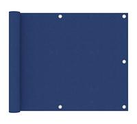 vidaXL Toldo para Balcón Parasol Pantalla Privacidad Malla Ocultación Patio Jardín Terraza Protección Impermeable de Tela Oxford Azul 75x600 cm
