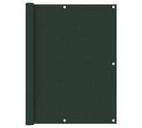 vidaXL Toldo para Balcón Parasol Pantalla Privacidad Malla Ocultación Patio Jardín Terraza Protección Impermeable Tela Oxford Verde Oscuro 120x400 cm