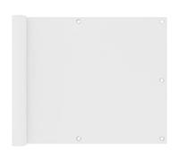 vidaXL Toldo para Balcón Parasol Pantalla Privacidad Malla Ocultación Patio Jardín Terraza Protección Impermeable Tela Oxford Blanco 75x400 cm