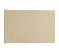 vidaXL Toldo para Balcón Parasol Pantalla Privacidad Malla Ocultación Patio Jardín Terraza Protección Impermeable Tela Oxford Beige 120x600 cm