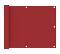 vidaXL Toldo para Balcón Parasol Pantalla Privacidad Malla Ocultación Patio Jardín Terraza Protección Impermeable Tela Oxford Rojo 75x500 cm