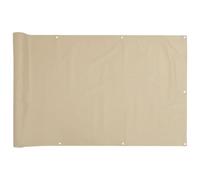 vidaXL Toldo para Balcón Parasol Pantalla Privacidad Malla Ocultación Patio Jardín Terraza Protección Impermeable Tela Oxford Beige 120x400 cm