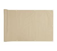 vidaXL Toldo para Balcón Parasol Pantalla Privacidad Malla Ocultación Patio Jardín Terraza Protección Impermeable Tela Oxford Beige 120x500 cm
