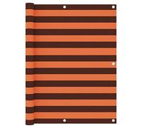 vidaXL Toldo para Balcón Parasol Pantalla Privacidad Malla Ocultación Patio Jardín Terraza Protección Tela Oxford Naranja y Marrón 120x300 cm