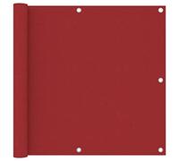 vidaXL Toldo para Balcón Parasol Pantalla Privacidad Malla Ocultación Patio Jardín Terraza Protección Impermeable Tela Oxford Rojo 90x600 cm