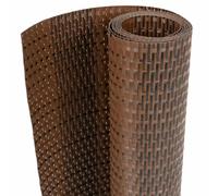 vidaXL Toldo para balcón ratán sintético marrón y Negro 400x90 cm, Pantalla de balcón, Pantalla de privacidad de jardín, Pantalla de Cerca